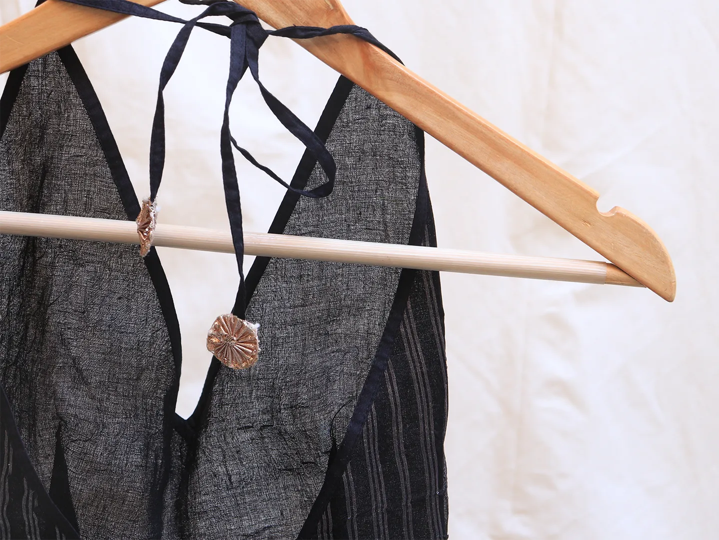 Black, organza, woven blouse