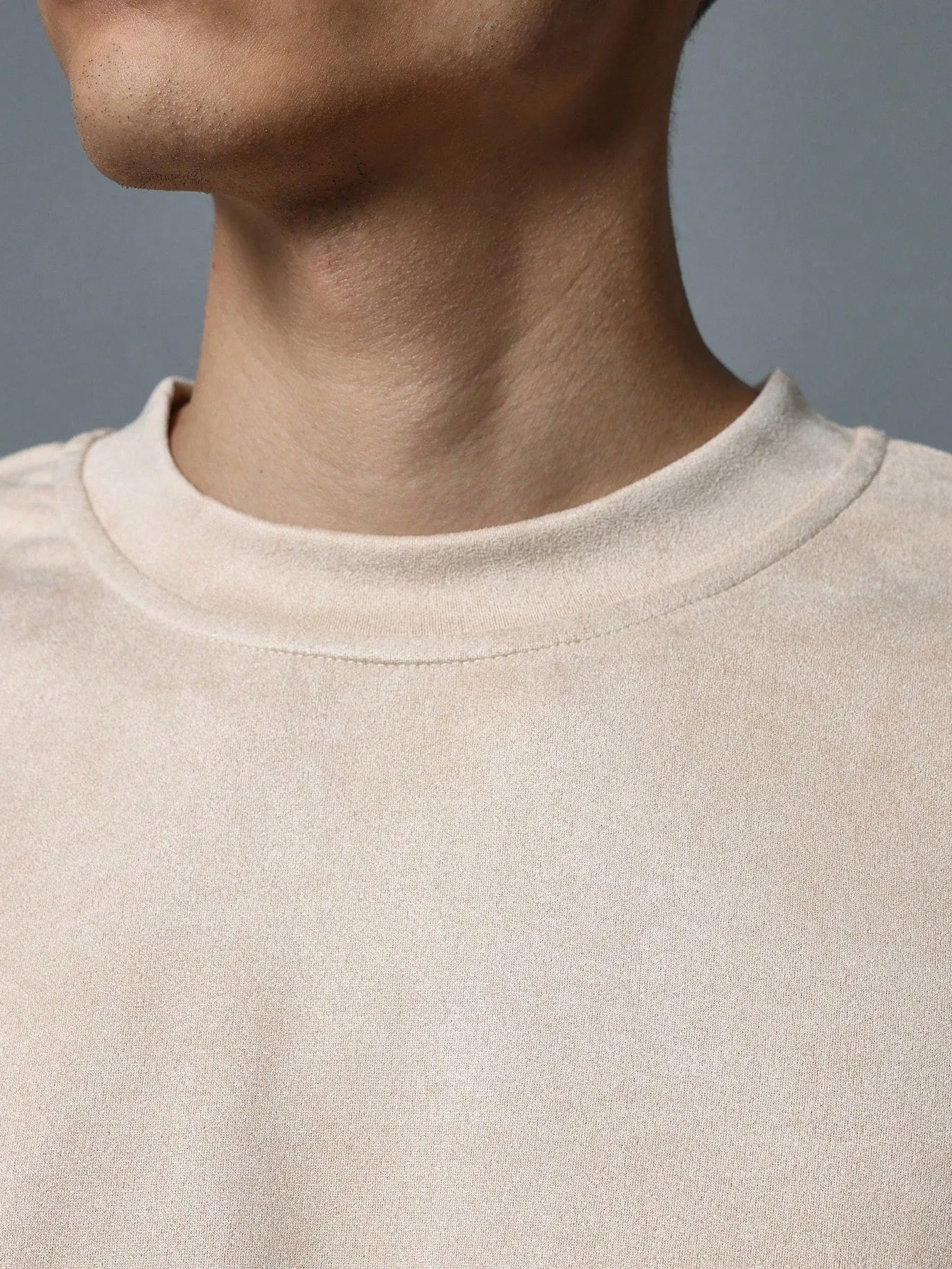Boxy Fit Suedette Premium Essential Tee