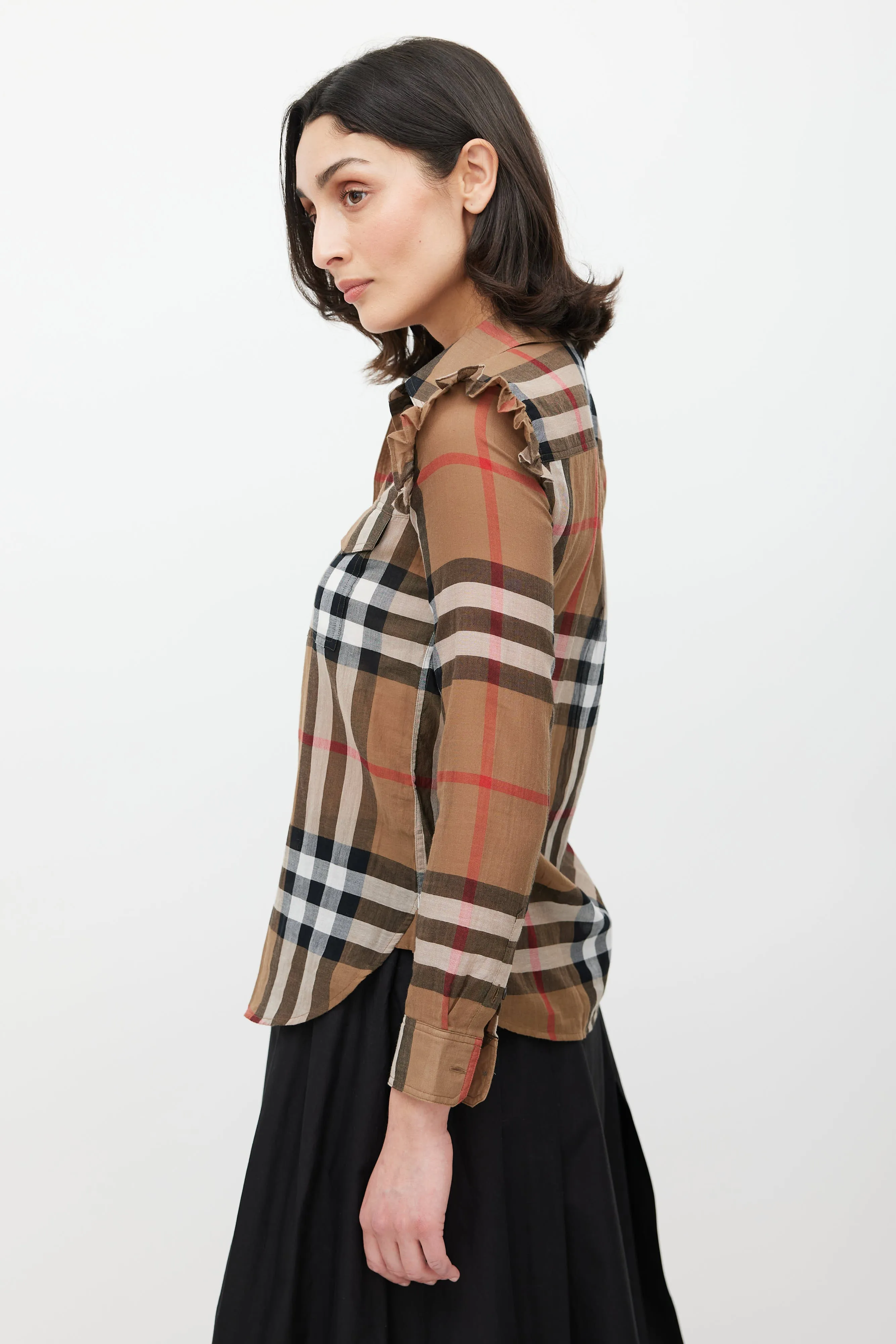 Brown & Multicolour Nova Check Shirt