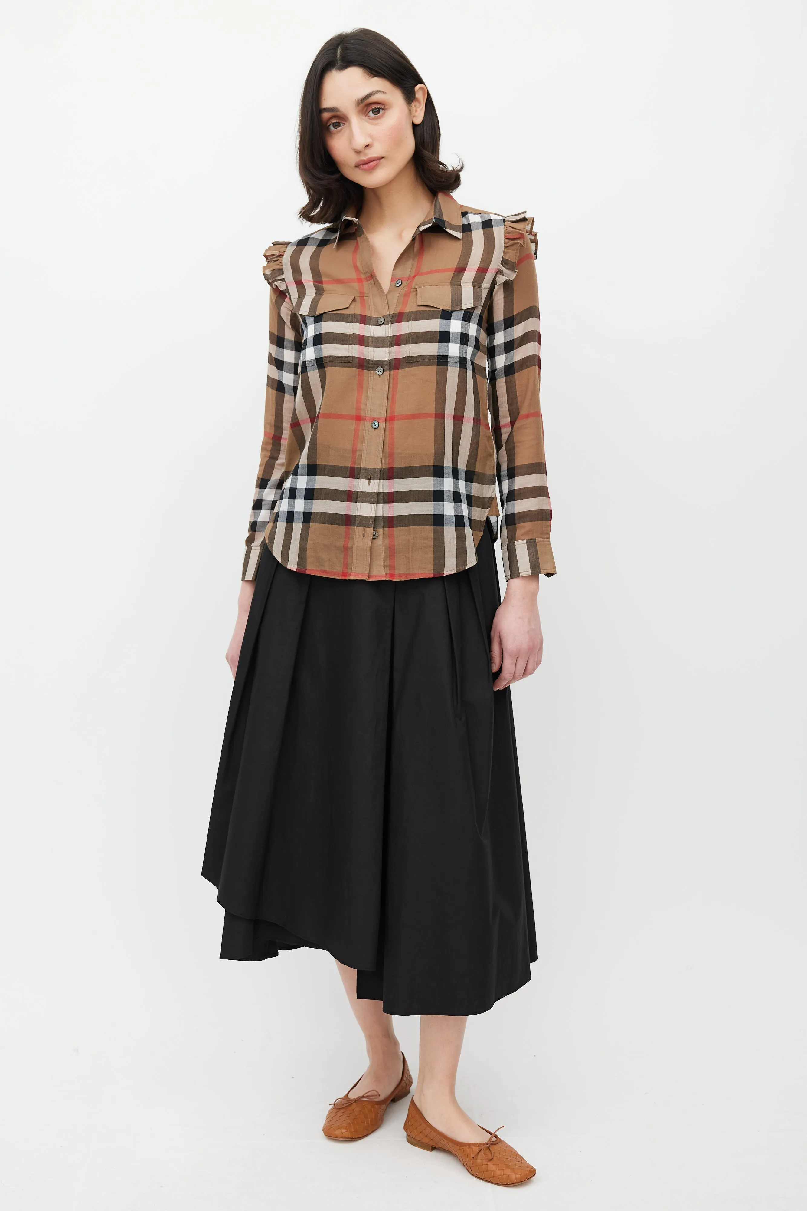 Brown & Multicolour Nova Check Shirt