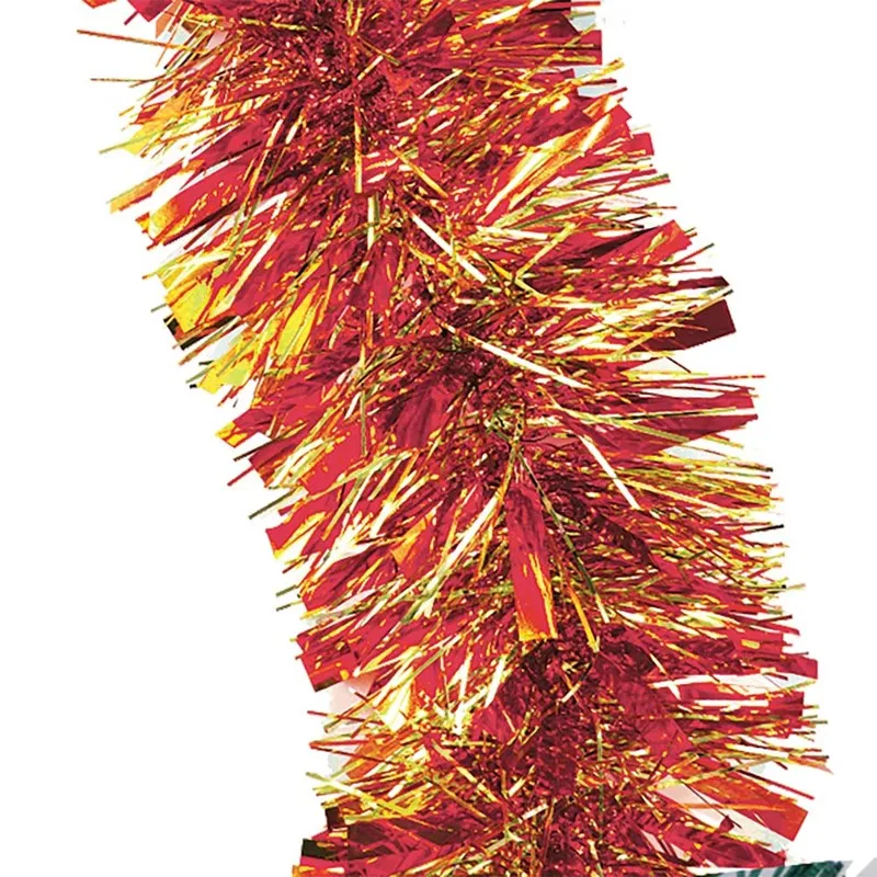 Christmas Chunky Tinsel Red & Gold 2m