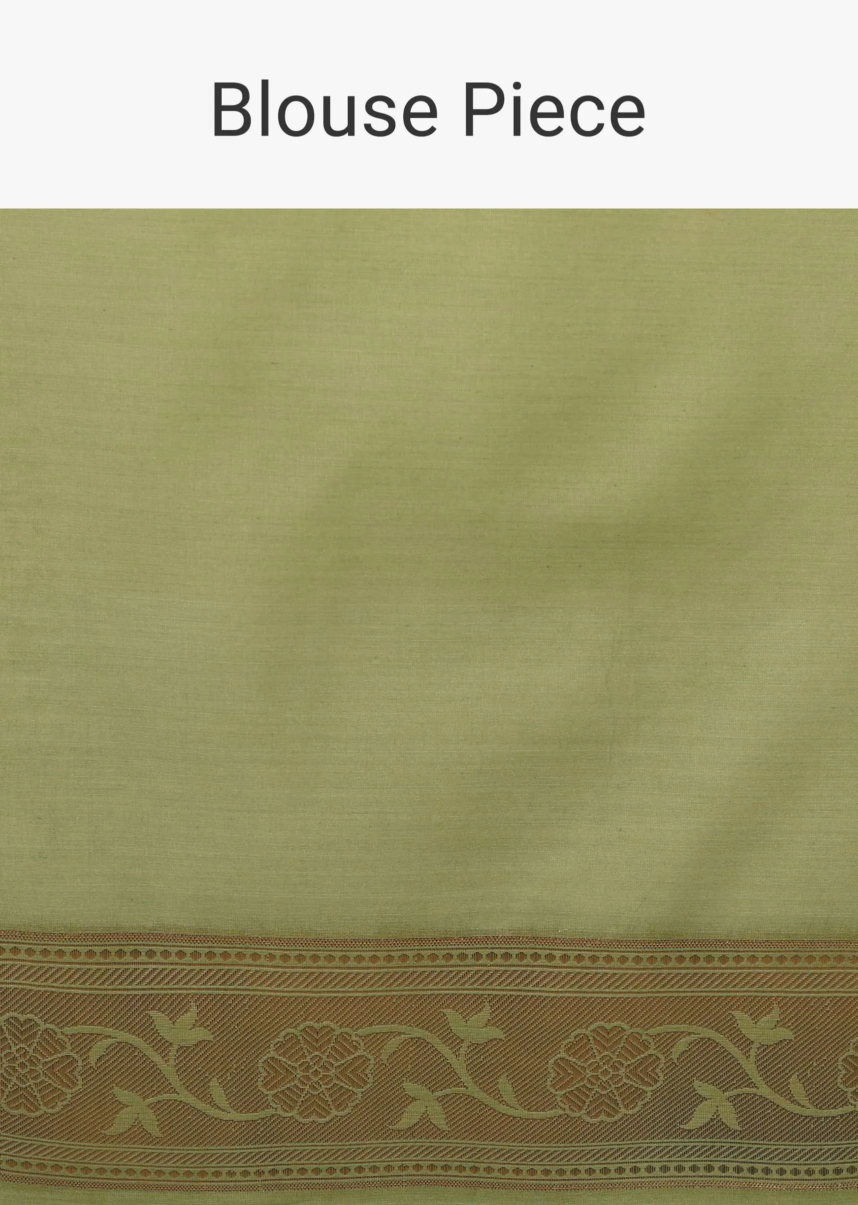 Citrus Green Saree In Banarsi Chanderi And Pure Handloom Cotton