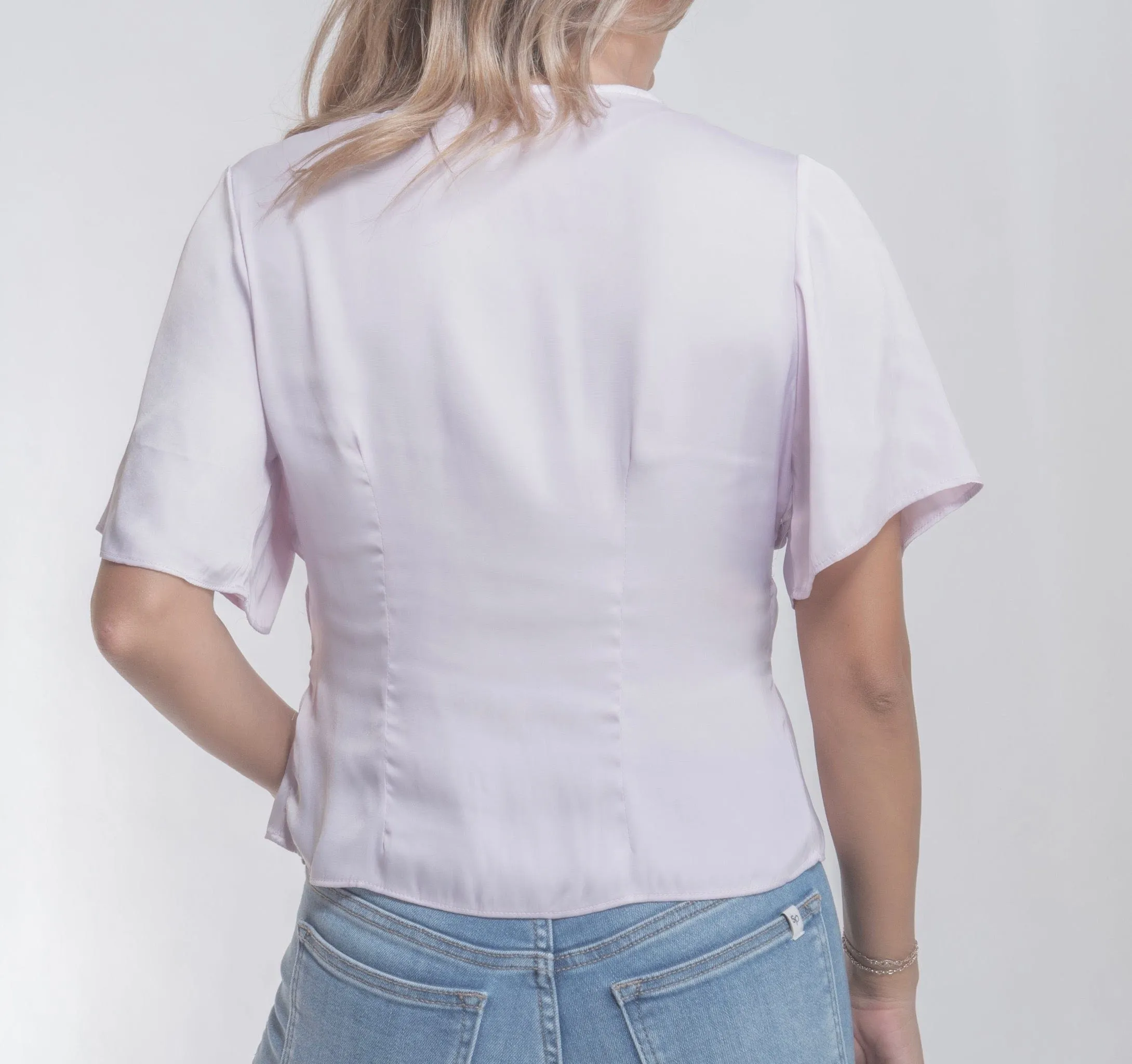 Clara Light Pink Button Down Top