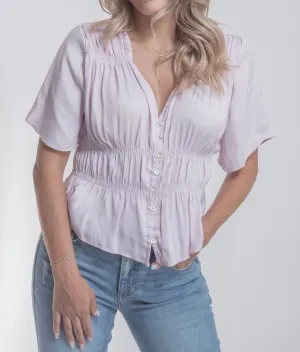 Clara Light Pink Button Down Top