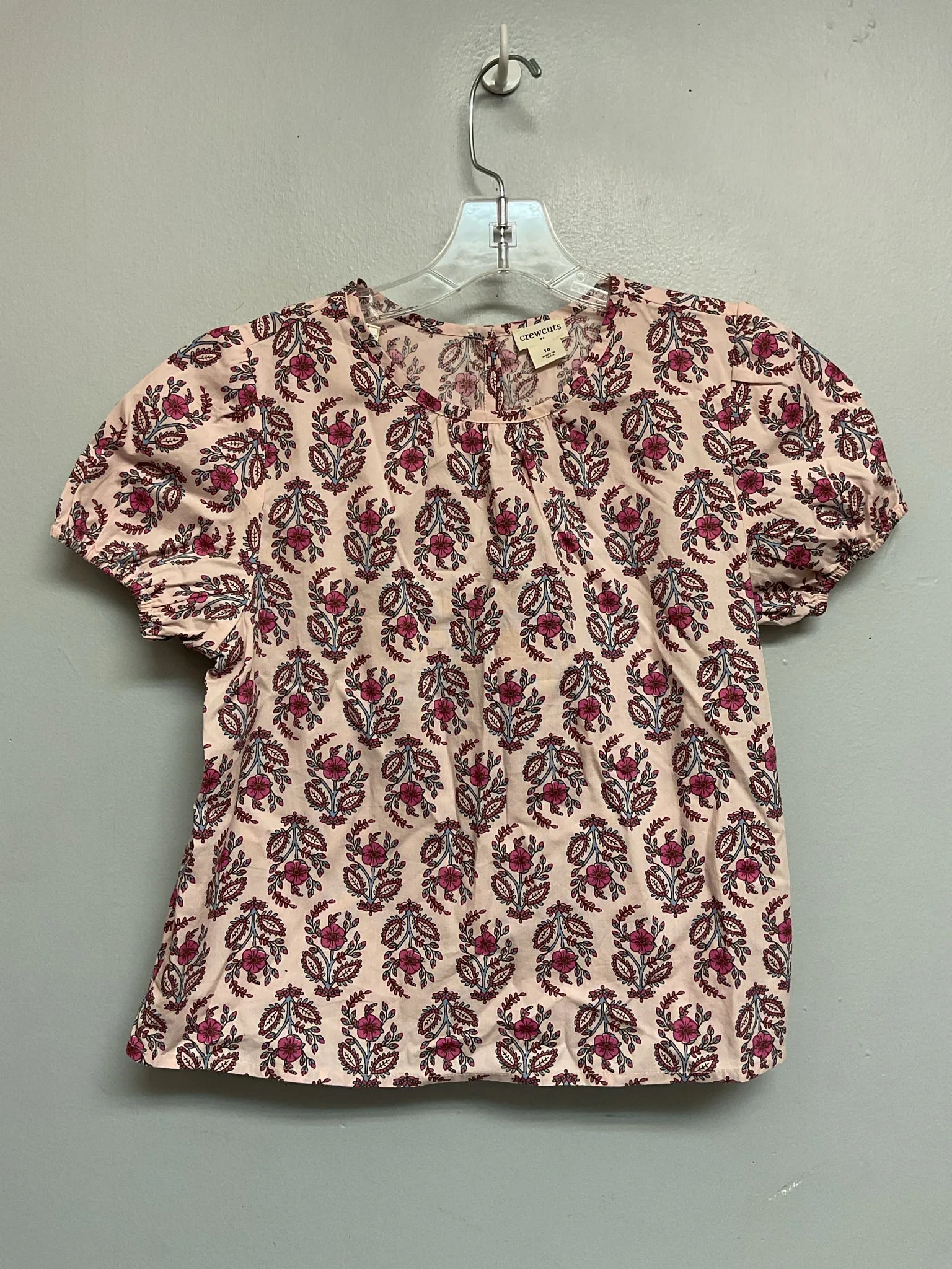 Crew Cuts Factory Size 10 Blush Cotton Big Girls Blouses & Button Downs