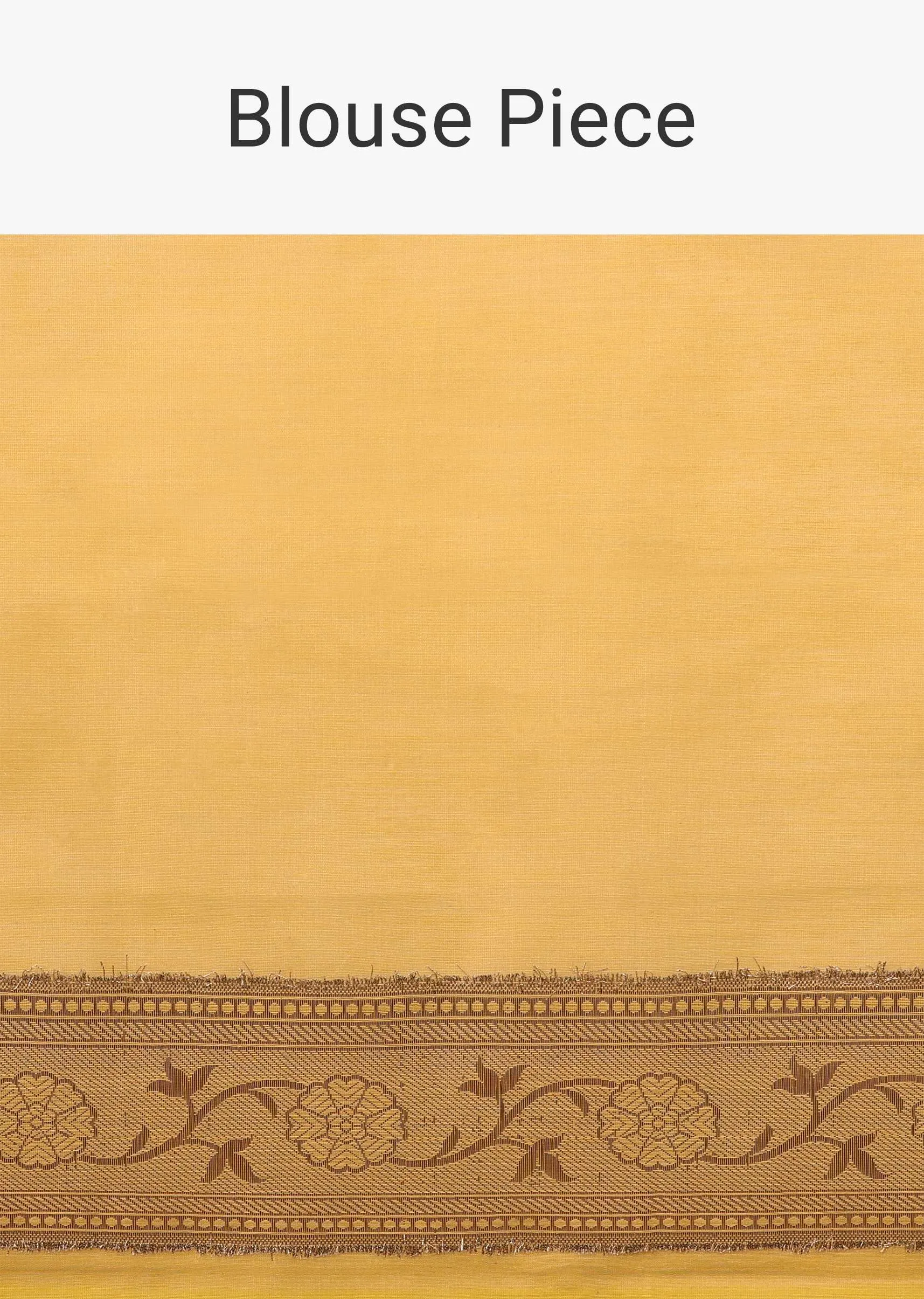 Cyber Yellow Saree In Banarsi Chanderi And Pure Handloom Cotton