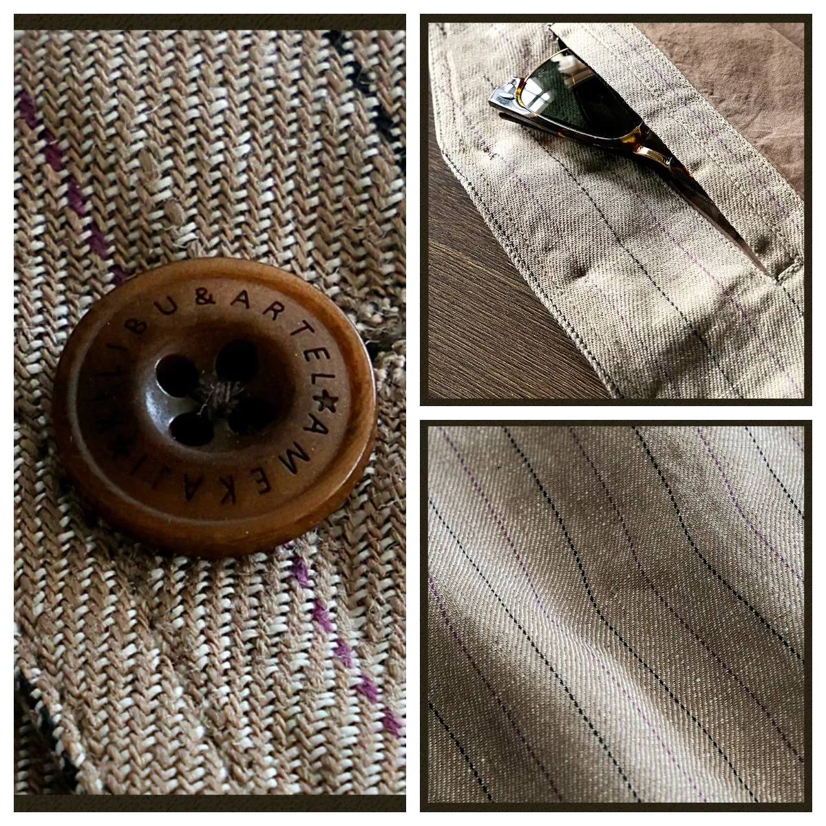 Men's Striped Linen Vest