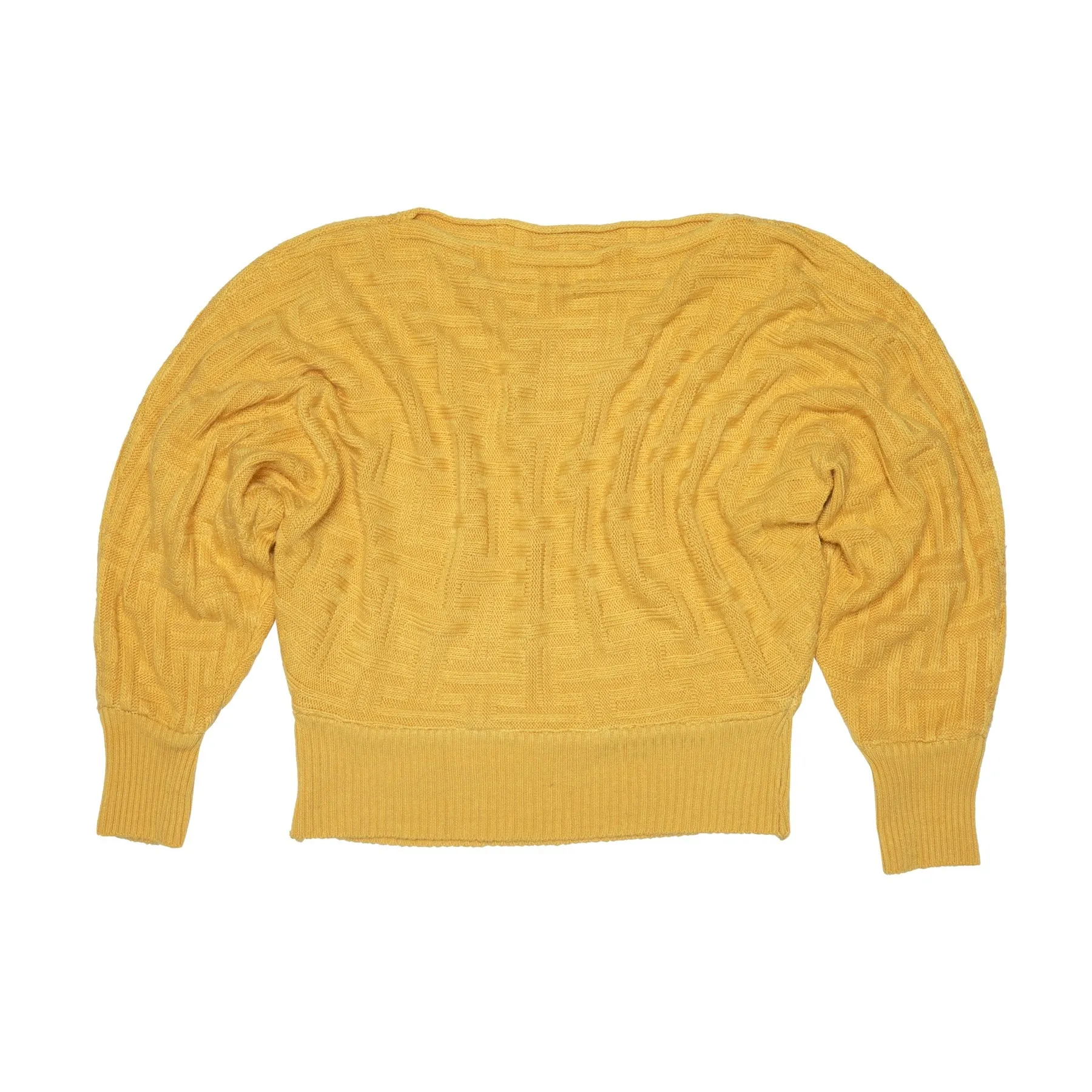 Mid-Century Modern Fine Guage Maze Stitch Batwing Pullover