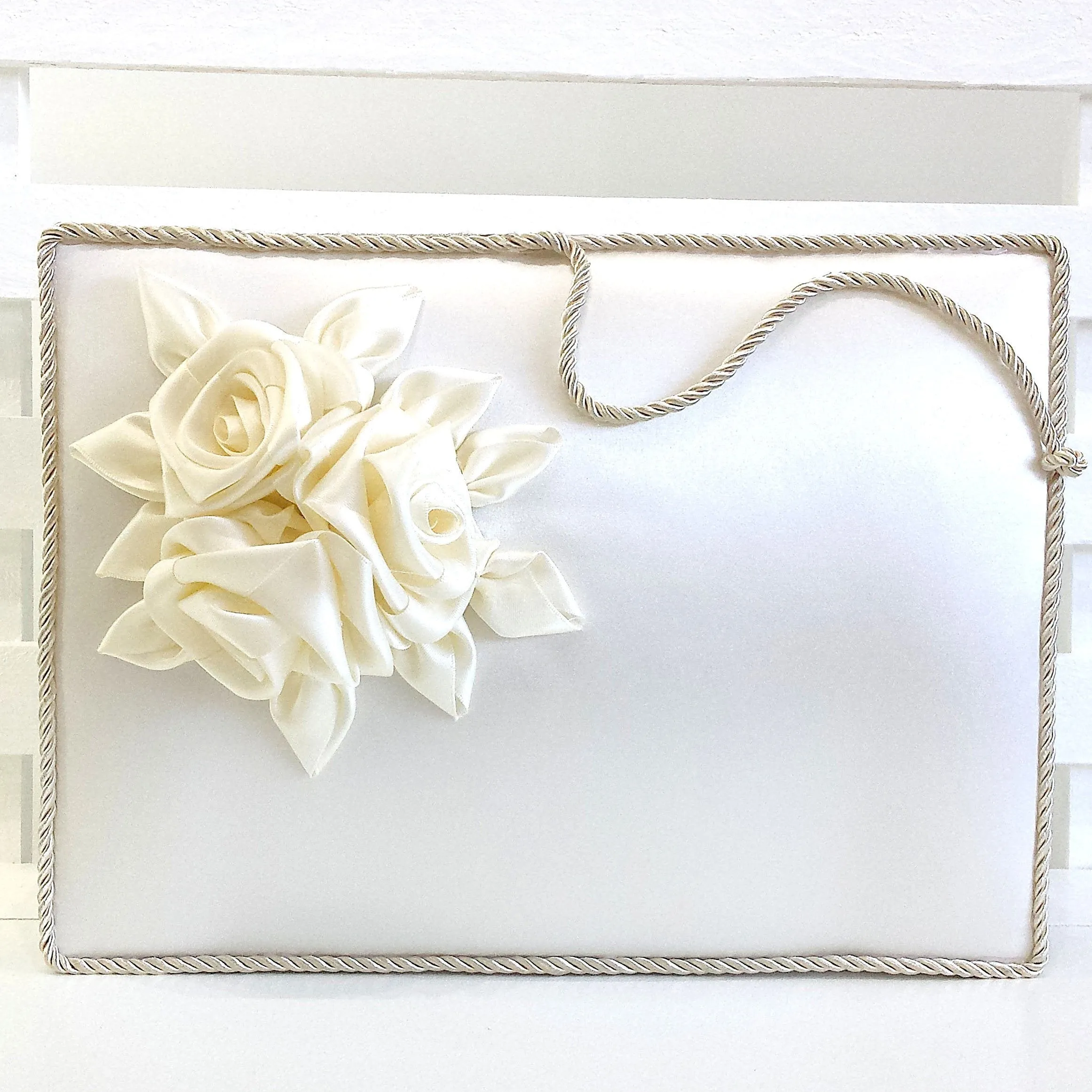 Orthodox Wedding Crowns (Stefanothiki) Keepsake Box - Satin Rose