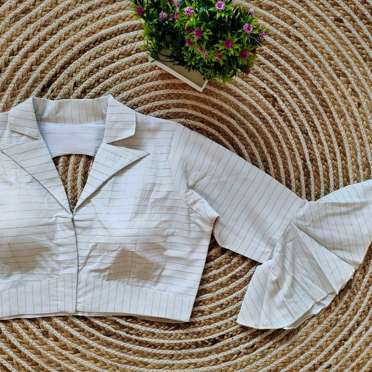 Party Wear Designer Long Sleeves Pure Cotton Readymade Blouse