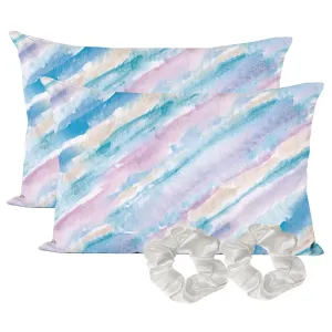 Satin Pillowcase - light tie dye